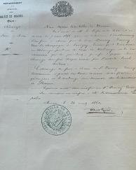 Arrêté municipal imposant le chômage du four à chaux du sieur Devevey, le 24 août 1861