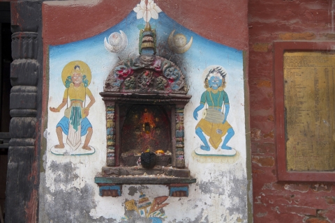 Fig 2. Nāsaḥdyaḥ/Padmanṛtyeśvara, the god of dance and music, of Guji Bahal (ex-Buddhist monastery), Patan (Lalitpur).