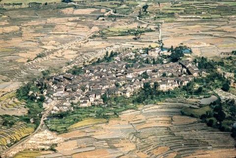 Fig 8. Aerial photography of Khokana/Khvakna Jyāpu village, Lalitpur district, 1967.