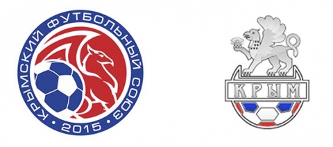 Image n° 1 : Les symboles de l’Union de football de Crimée (à gauche) et de la Fédération républicaine de football de Crimée (à droite).