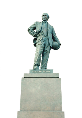 Figure 1 : la statue de Sir Matt Busby au stade d’Old Trafford, œuvre du sculpteur écossais Philip Jackson (1996).