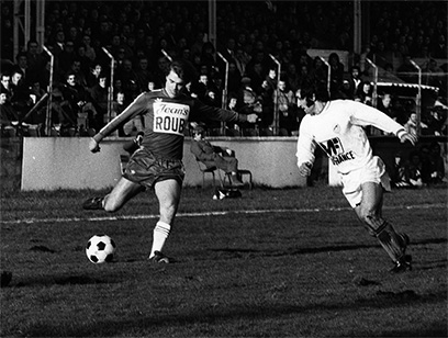 Figure n° 1 : Red Star-Saint-Etienne (1-2), 26 janvier 1975 au stade Bauer (Saint-Ouen). 