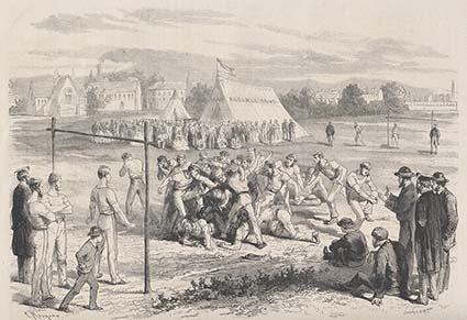 Figure n° 1 : Une partie de football, Le Monde Illustré, 14, décembre 1867.