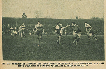 Figure n° 2 : Championnat de France de rugby XIII Paris XIII-US Villeneuve 12 février 1935. 