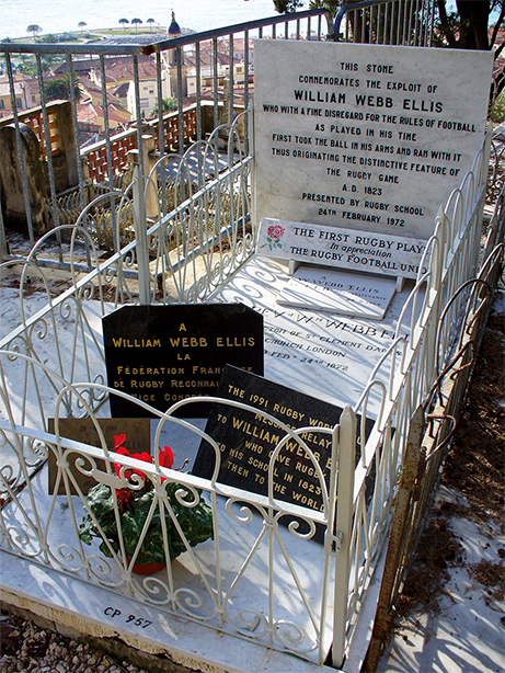 Figure n° 1 : La tombe de William Webb Ellis au cimetière de Menton.