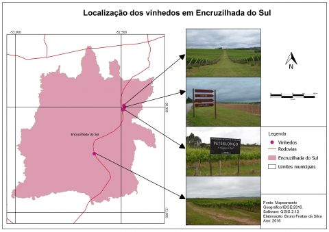Figure 3. Localisation des vignobles à Encruzilhada do Sul, RS.