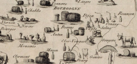 Illustration 3. Détail de la carte concernant la Bourgogne