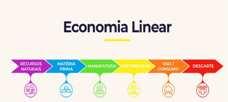 Ilustração 1: Modelo de Economia Linear (EL), por Gejer &amp; Tennenbaum22.