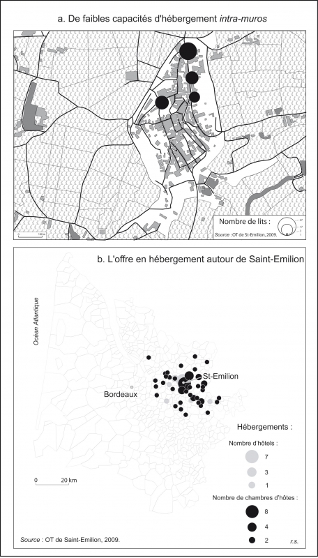Fig 1 : Offre d’hébergement dans et autour de Saint-Emilion
