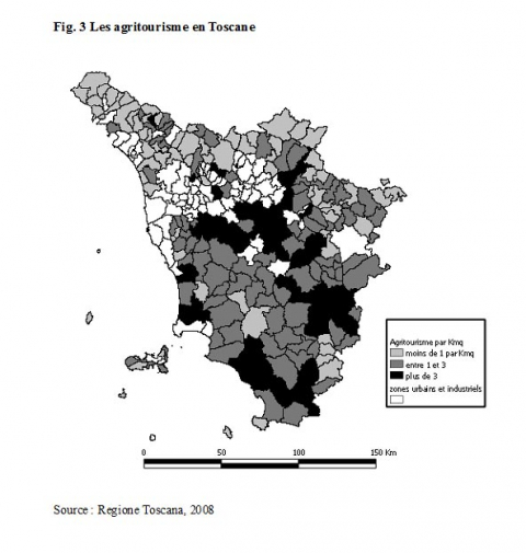 Fig. 3 Les fermes en agritourisme en Toscane