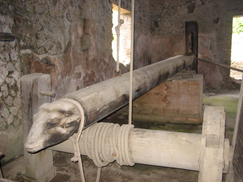 Fotografia n°6: pressa della villa dei Misteri a Pompei, 79 d.C.