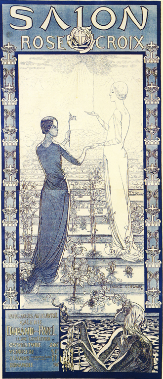Fig. 2. Carlos Schwabe, affiche du premier Salon de la Rose+Croix, 1892 