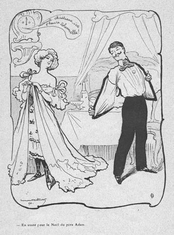 Lucien Métivet, « En avant pour le Noël du père Adam », Les Maîtres humoristes, n° 7, octobre 1907
