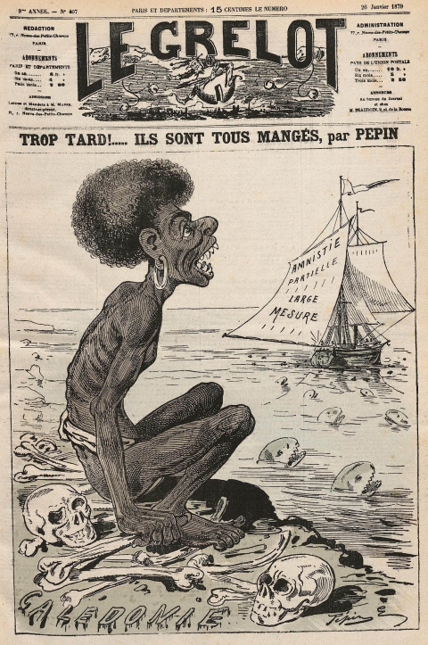 Fig. 5 : Pépin, « Trop tard !… Ils sont tous mangés », Le Grelot, 26 janvier 1879.