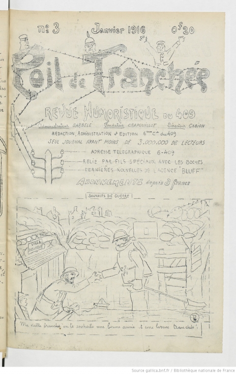 Illustration 1: Poil de tranchée, décembre 1915, n°2.