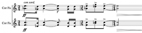 Figure 15. McLeod, « Wo die Schönen Trompeten Blasen », m.1-3.