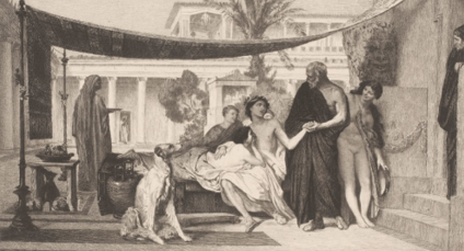 Figure 5. Charles Courtry, « Alcibiade chez Aspasie, d'après Jean-Léon Gérôme », 1872. 