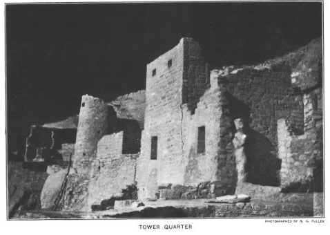 Figure 14. R.G. Fuller, “Tower Quarter” (Cliff Palace), in Jesse Walter Fewkes, Antiquities of the Mesa Verde National Park (1911). 