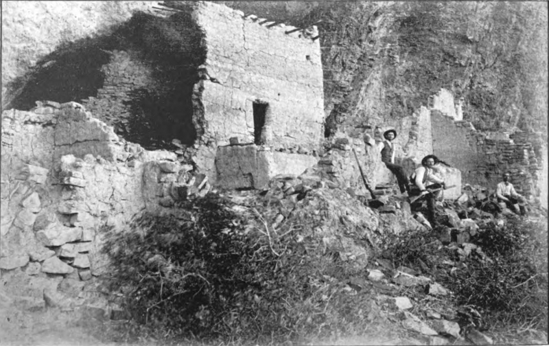 Figure 6. Charles Lummis, “Cave Dwellings on the Upper Rio Salado, Arizona,” in Adolph Bandelier, Final Report of Investigations among the Indians of the Southwestern United States, vol. 2 (1892).