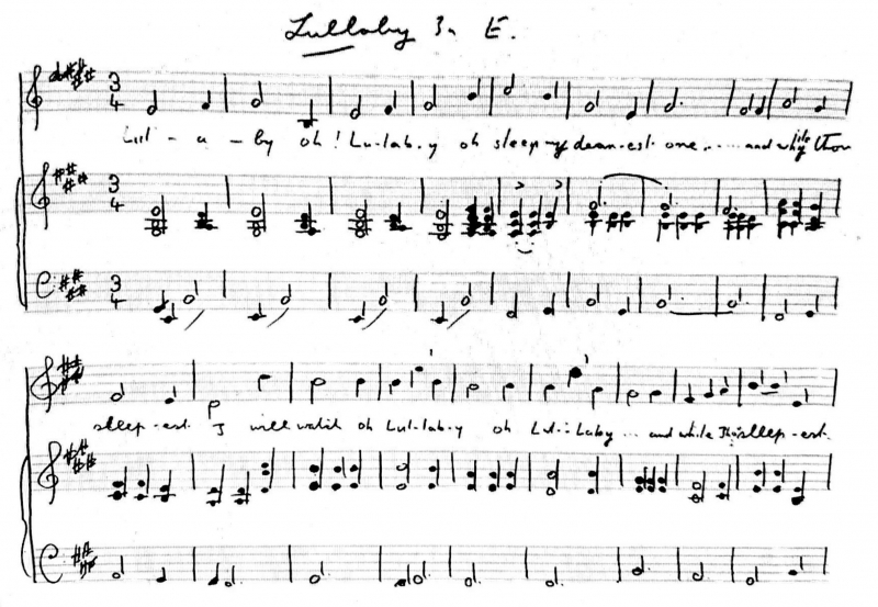Fig. 1: “Lullaby in E”, 1924 (Britten 1924a)