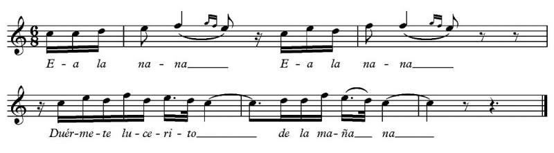 Fig. 8. Transcripción de Nana II, de Francisco Rodríguez Marín (1882) 